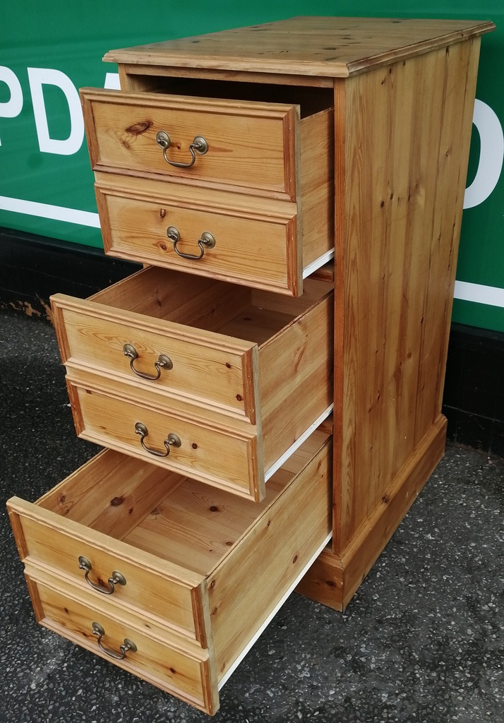 Quality solid pine three drawer file unit