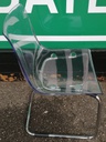 Pair of IKEA TOBIAS  transparent/chrome-plated Chairs