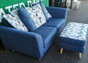 LOVELY DFS SOFA AND MATCHING FOOTSTOOL