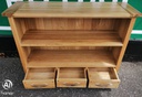 Lovely quality neat oak bookcase with drawers