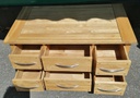Oak Coffee Table With bank of Drawers