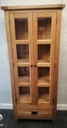 Quality Oak Glazed Display Unit /Bookcase