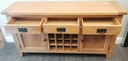 TRIPLE OAK SIDEBOARD WITH WINE RACK