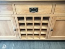 TRIPLE OAK SIDEBOARD WITH WINE RACK