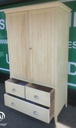 SOLID WOOD SHABBY CHIC PAINTED WARDROBE