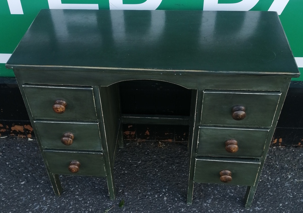 LOVELY KIDS SHABBY CHIC GREEN PAINTED DESK