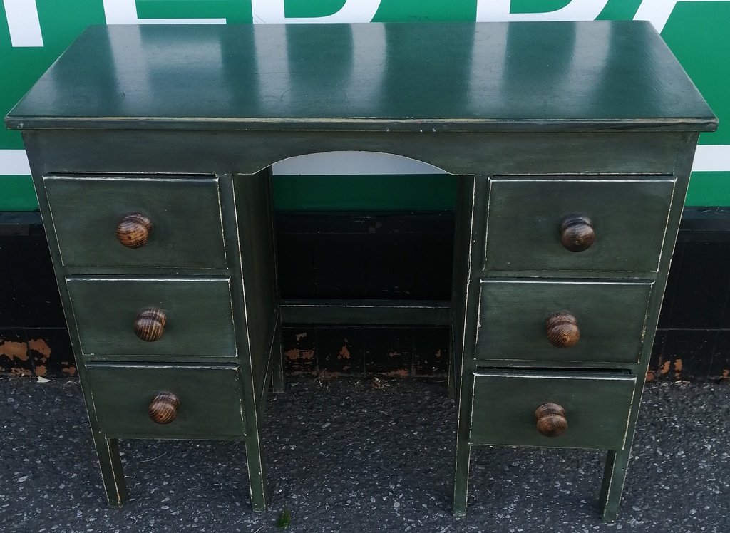 LOVELY KIDS SHABBY CHIC GREEN PAINTED DESK