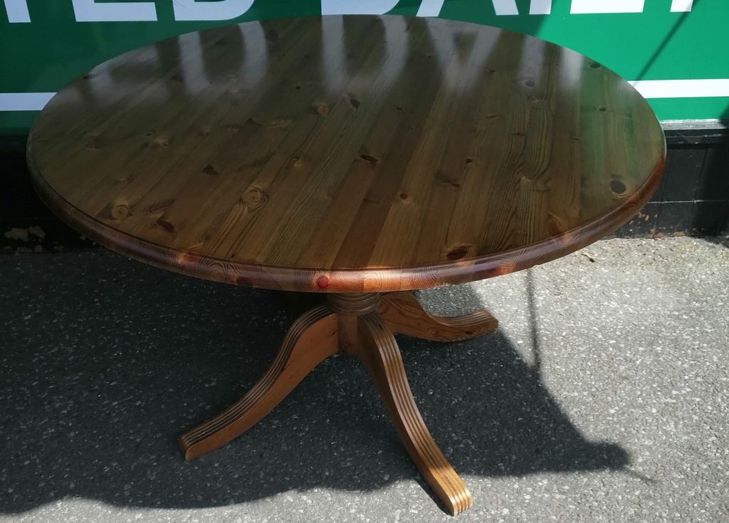 3ft9" DUCAL Round Pine Table