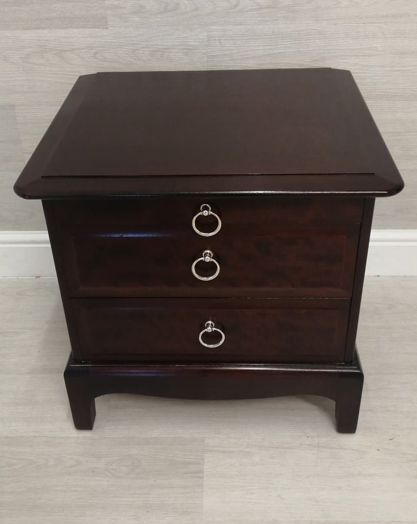 stag bedside table with tea tray