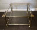 Stunning  glass hollywood style square coffee table