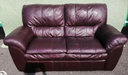 Leather two seater sofa