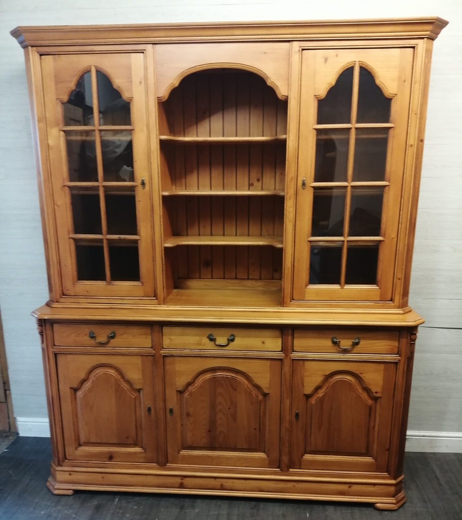 Quality large pine glazed display unit