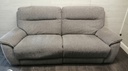 GREY TONED RECLINER THREE SEATER SOFA