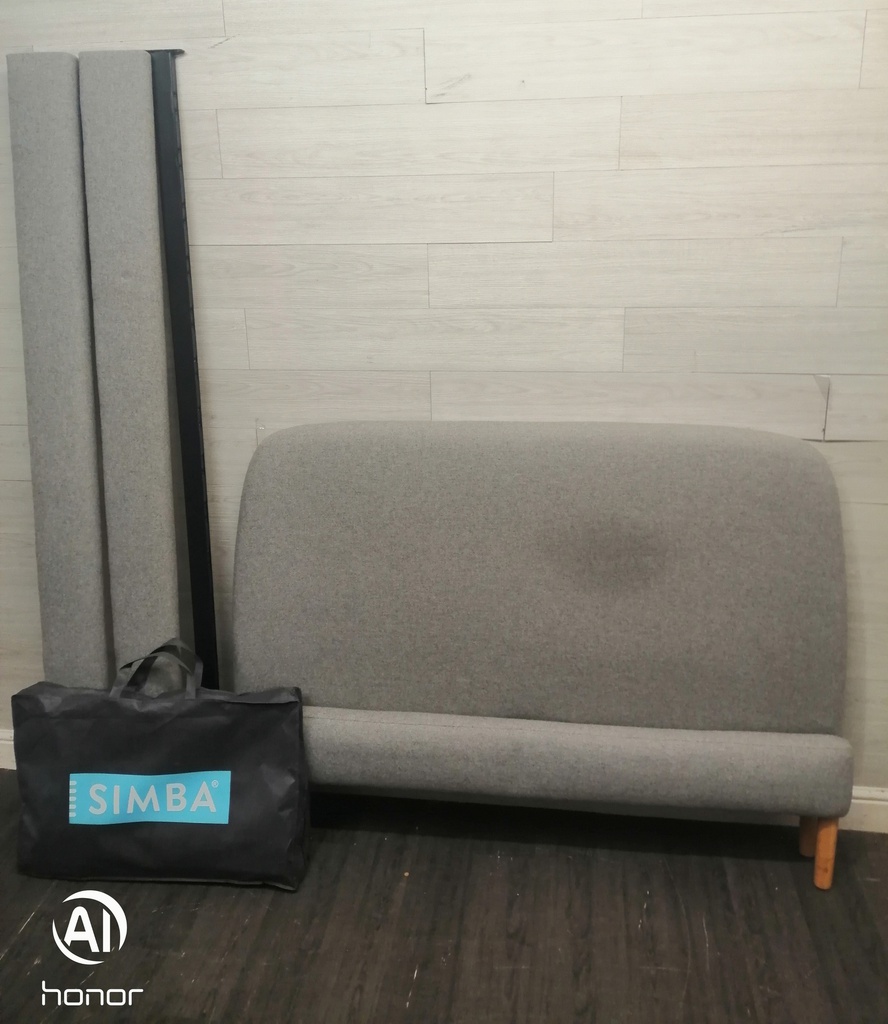 4FT6" SIMBA GREY BED FRAME