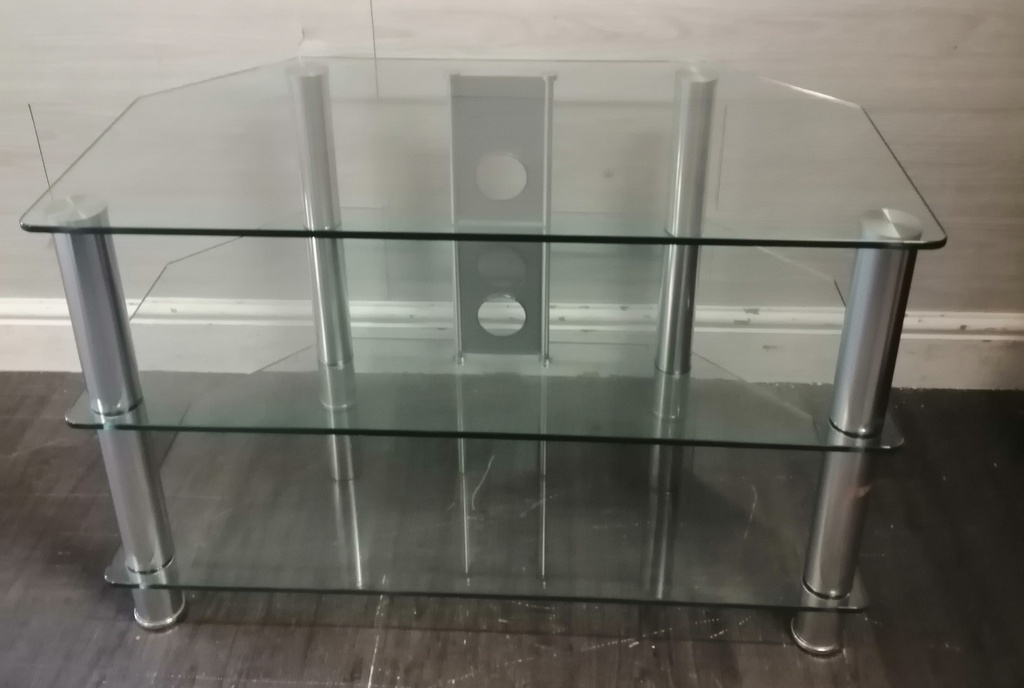 Glass tv stand
