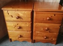 Pair of pine bedsides chests