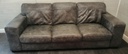DFS Julius 4 Seater Grey Leather Sofa