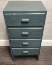 Painted retro four drawer bedside chest / side table