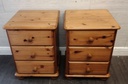 Pair of pine bedsides chests
