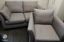 Modern grey sofa and armchair set