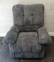 Grey electric recliner armchair