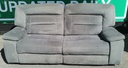 GREY TONED LARGE  TWO SEATER RECLINER SOFA