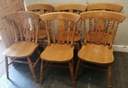 6 x fiddle back dining chairs