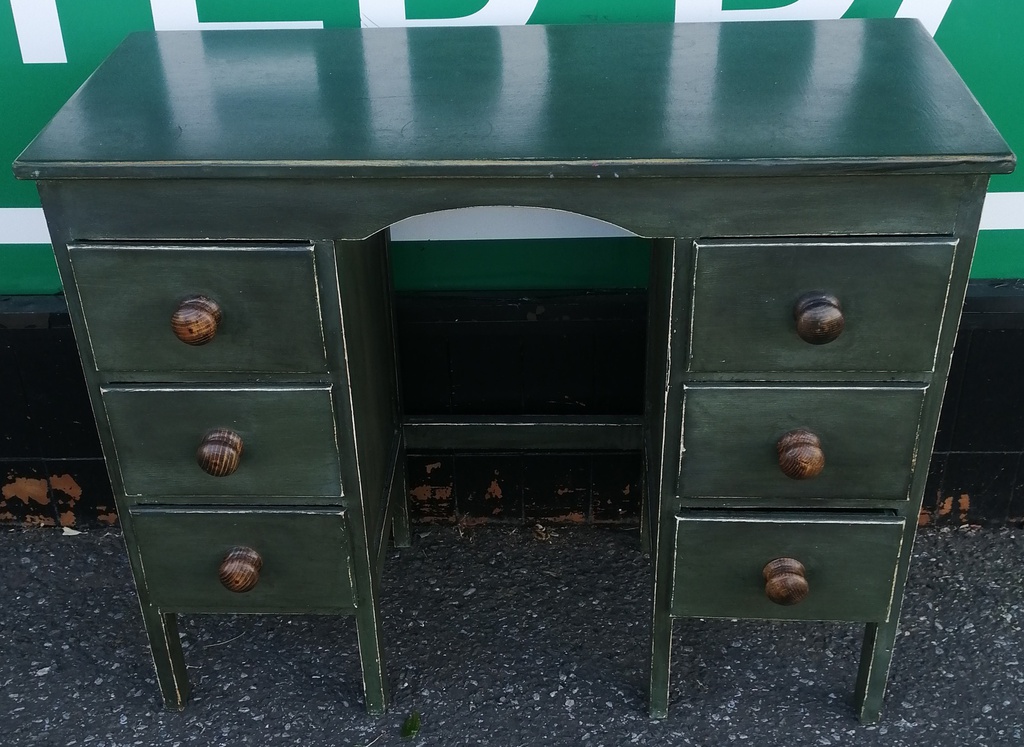 LOVELY KIDS SHABBY CHIC GREEN PAINTED DESK