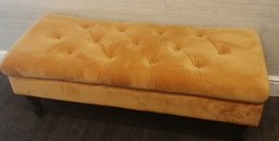 [HF17134] Stunning yellow storage footstool / coffee table