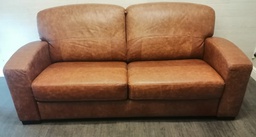[HF17151] Quality Tan leather sofa bed