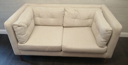 [HF17463] Modern Two Seater Cream Sofa