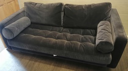 [HF17535] LOVELY BLUE VELVET STYLE SOFA