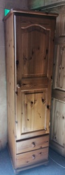 [HF17579] QUALITY SINGLE DOOR PINE WARDROBE