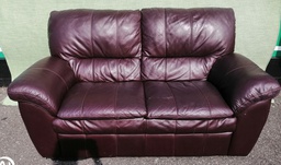 [HF17595] Leather two seater sofa