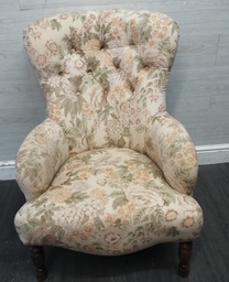 [HF17610] LOVELY BIRD PRINT BEDROOM CHAIR
