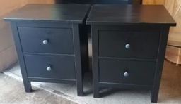 [HF18279] Pair of Ikea black bedsides