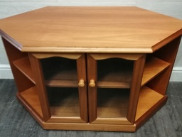 [HF18290] TEAK STYLE CORNER TV UNIT