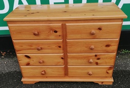 [HF18411] Pine 8 drawer merchant style chest