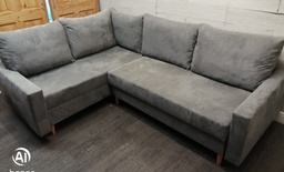 [HF18423] IKEA Modern Grey Corner Sofa Bed