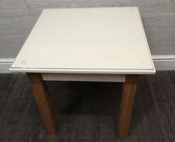 [HF18460] OAK &amp; CREAM PAINTED SIDE TABLE