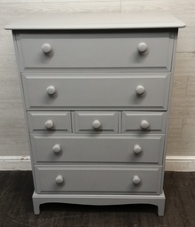 [HF18477] GREY STAG SEVEN DRAWER CHEST
