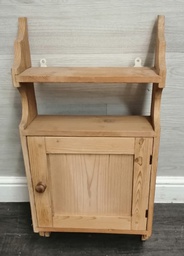 [HF18489] Quality old pine small wall shelf unit