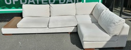 [HF18772] LOVELY MODERN CREAM CORNER SOFA