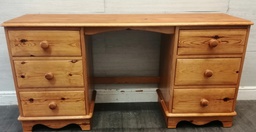 [HF18856] Pine Six Drawer Dressing Table / Desk By LoveLace