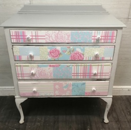 [HF18882] VINTAGE SHABBY CHIC CHEST