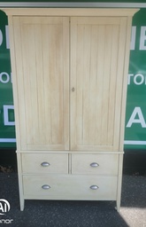 [HF19086] SOLID WOOD SHABBY CHIC PAINTED WARDROBE