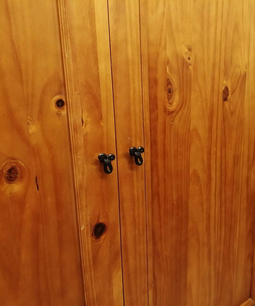 Gothic Style Double Wardrobe with Drawers