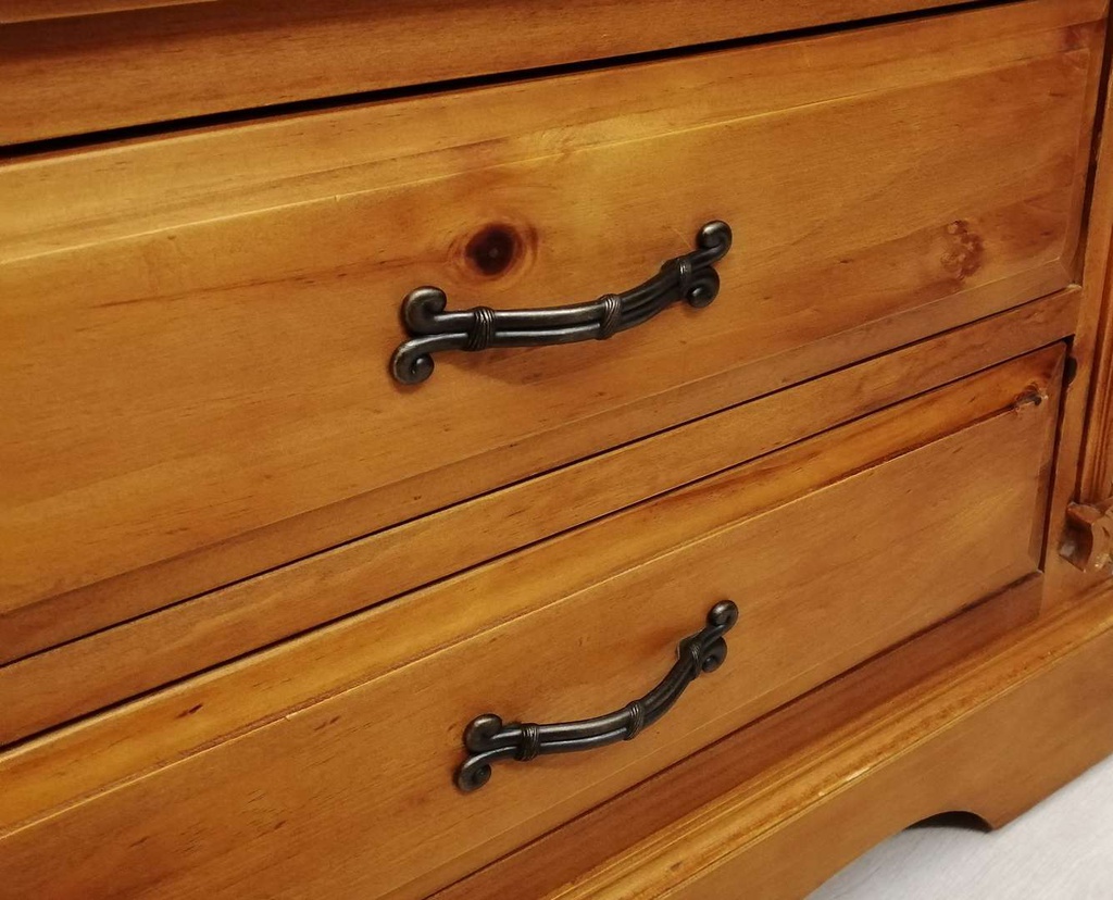 Gothic Style Double Wardrobe with Drawers