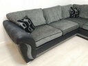 DFS Grey Toned Corner Sofa with Footstool
