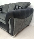 DFS Grey Toned Corner Sofa with Footstool